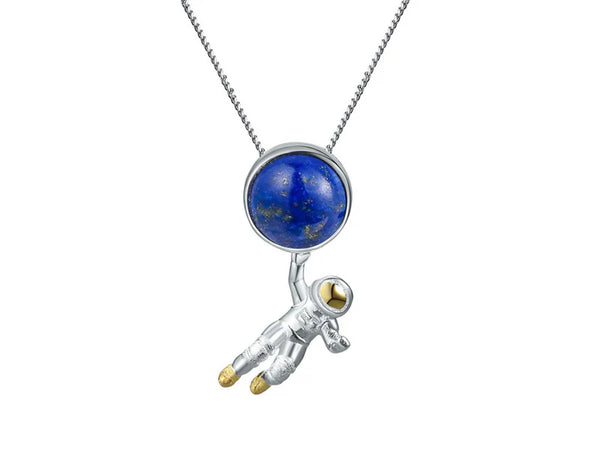 Astronot Lapis Lazuli Kolye